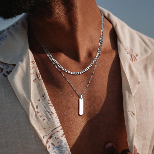 Collier double discret en argent