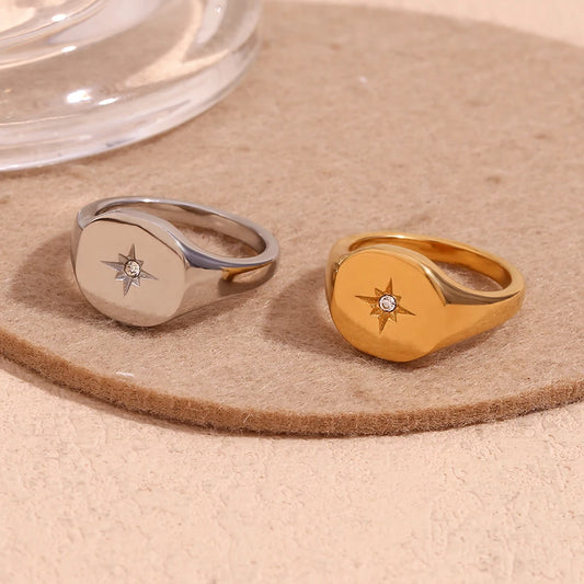 Bague chevalière étoile