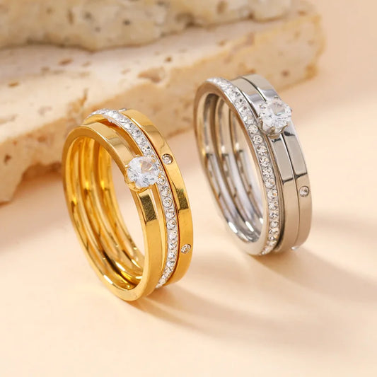 Bague anneau or et argent