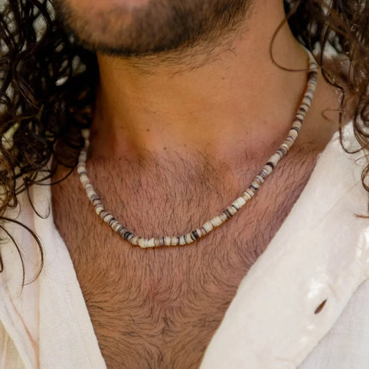 Collier de perle de bois
