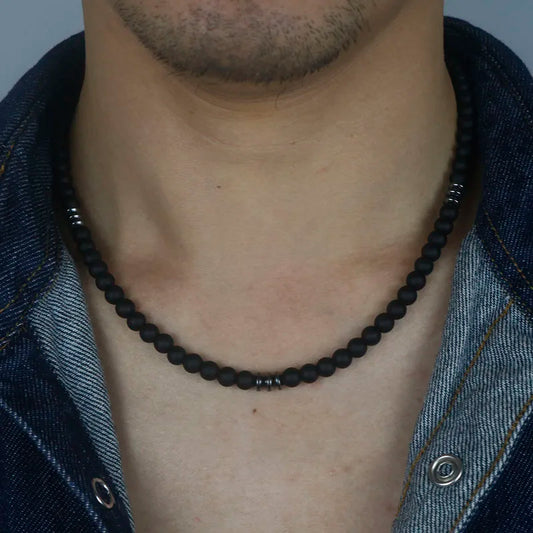 Collier pierre et perle