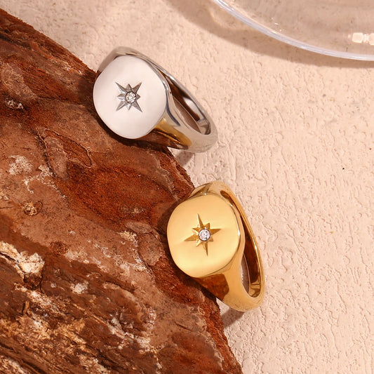 Bague chevalière étoile
